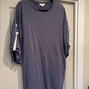 Gray Casual Dress with Sleeve Ties Mittoshop size S/M